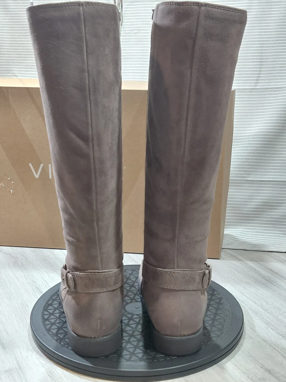 NEW Vionic Women's Rochelle Tall Knee High Taupe Brown Suede Leather Boots W8